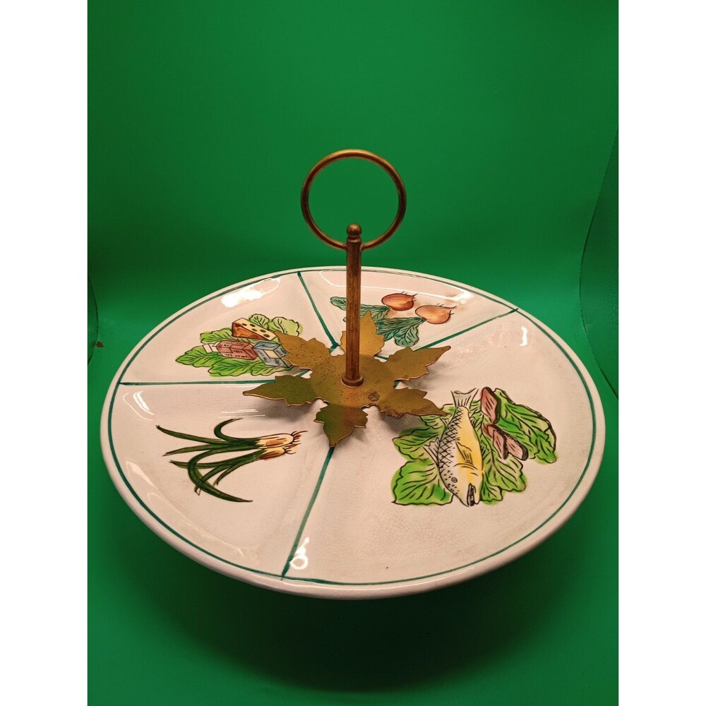 Porclain Spinning Tray With Orginized Food Sections